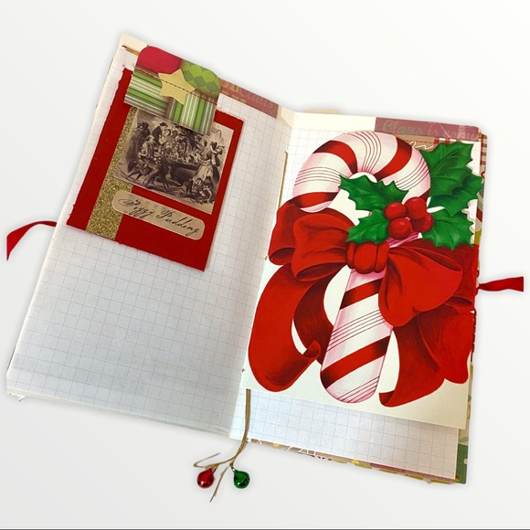 Handmade Christmas Holiday Journal, Scrapbook, Diary, Memory Book - Picture 8 of 9